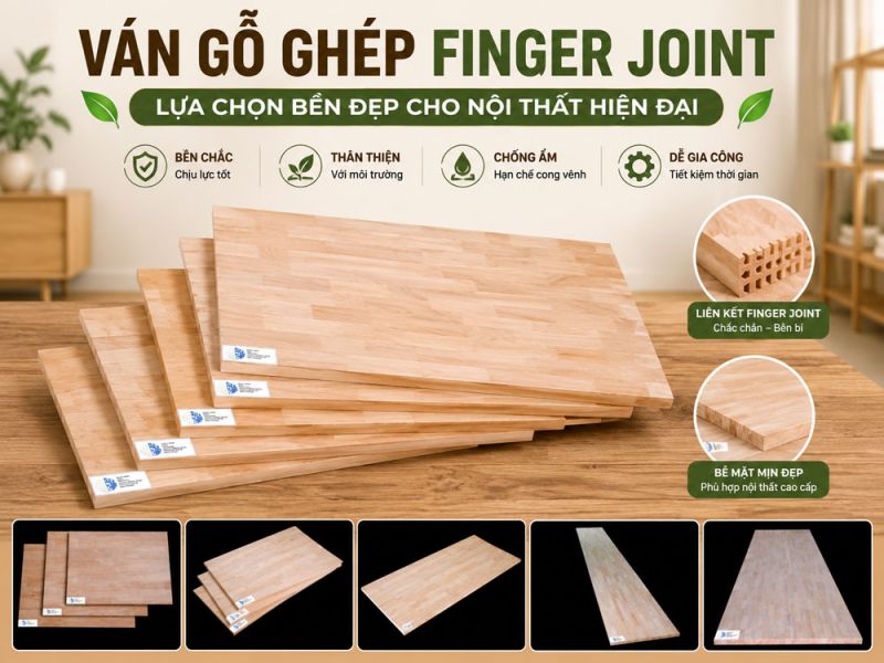 Ván Ghép Finger – Lựa Chọn Bền Đẹp Cho Nội Thất Hiện Đại